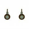 Bronze Earrings with crystals Swarovski and round stone