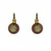 Bronze Earrings with crystals Swarovski and round stone