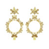 golden crystals earrings