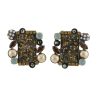 221 77E 29025 BR  Earrings Metal  with Strass, Pearl, Glass Stone