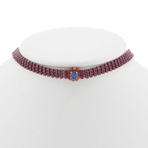 234 05N 28473 BR  Necklace Metal  with Strass