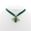 279 81N 28713 BR  Necklace Metal  with Strass, Glass Stone, Velvet