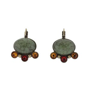 332 67E 28778 BR  Earrings Metal  with Strass, Glass Stone