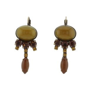 332 72E 28841 BR  Earrings Metal  with Strass, Glass Stone