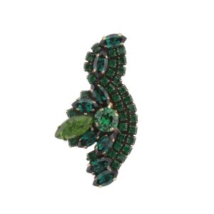 363 33K 28453 BR  Brooch Metal  with Strass, Glass Stone