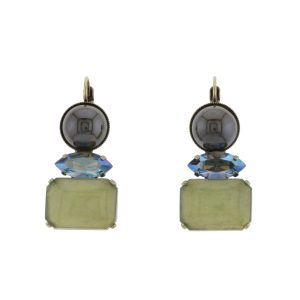 384 44E 28854 BR  Earrings Metal  with Strass Swarovski, Stone