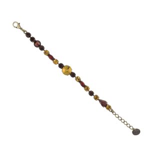 411 53B 28873 BR  Bracelet Metal  with Strass, Glass Stone