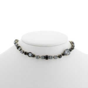 411 84N 28291 BR  Necklace Metal  with Strass, Glass Stone