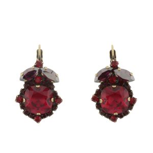 457 80E 28306 BR  Earrings Metal  with Strass, Glass Stone