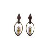 523 35E 28353 BR  Earrings Metal  with Strass Swarovski, Glass Stone