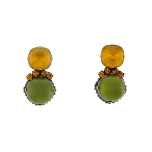 529 25E 28393 BR  Earrings Metal  with Strass, Glass Stone