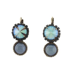 529 34E 28825 BR  Earrings Metal  with Strass, Glass Stone