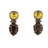 529 42E 28652 BR  Earrings Metal  with Strass, Glass Stone