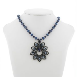 630 14N 28880 BR  Necklace Metal  with Strass, Glass Stone, Bead, Pearl