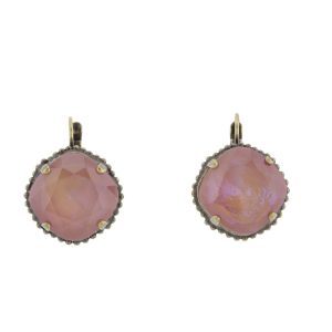 736 05E 14923 BR  Earrings Metal  with Glass Stone