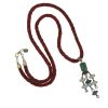 792 33N 29161 BR  Crystal-Accented Necklace with Glass Stone and Cord