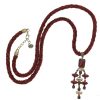 792 33N 29165 BR  Shimmering Necklace with Glass Stone and Crystals