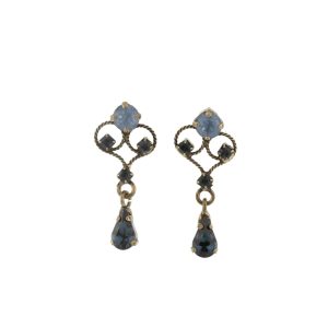 802 15E 28288 BR  Earrings Metal  with Strass, Glass Stone