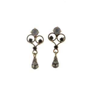 802 15E 28344 BR  Earrings Metal  with Strass, Glass Stone