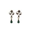 802 15E 28374 BR  Earrings Metal Bronze Plated with Strass, Glass Stone