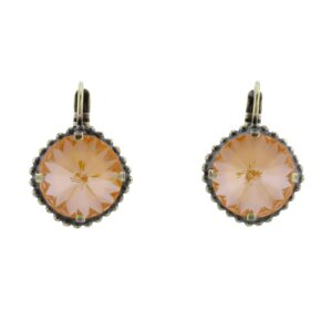 321 44E 29371 BR  Σκουλαρίκια μέταλλο  με Στράς Swarovski